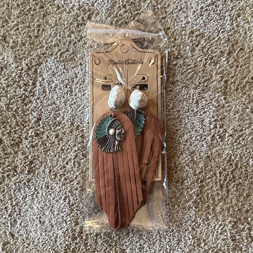 Montana West Brown and Silver Earrings